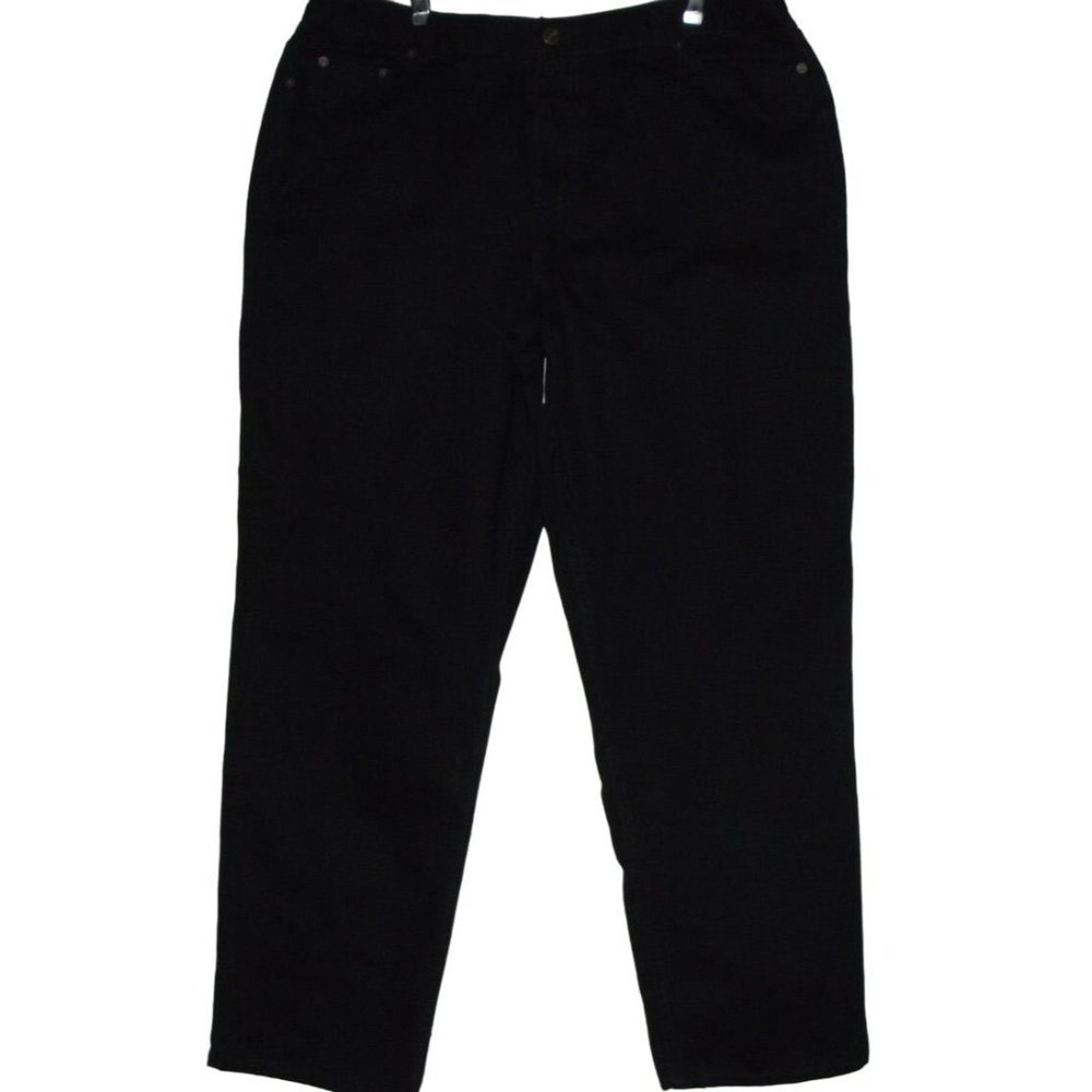 Route 66 Jeans 18 x 30"inseam MOM black relaxed high rise 5-pocket 100% cotton